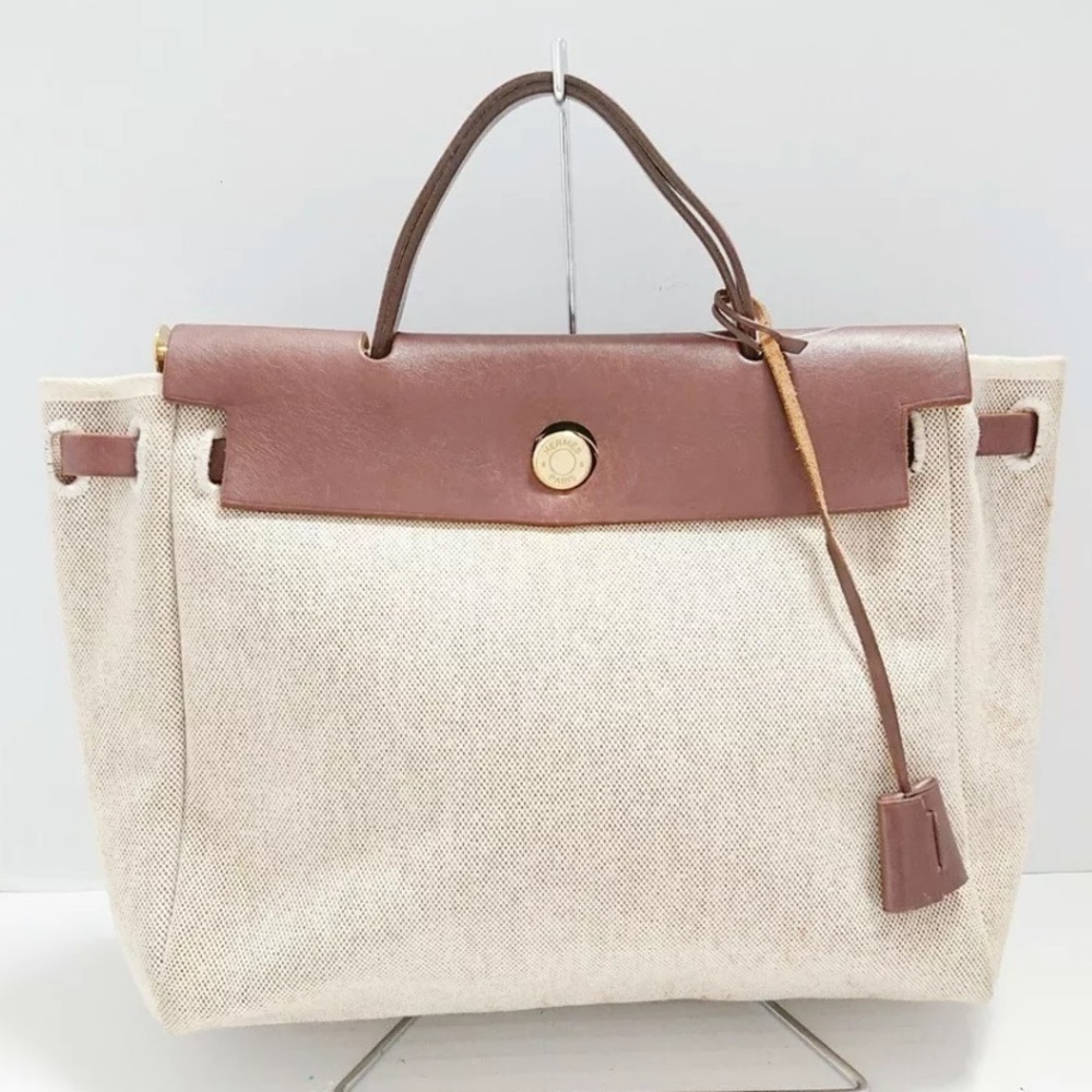 HERMES HerBag PM H Box Calf Handbag